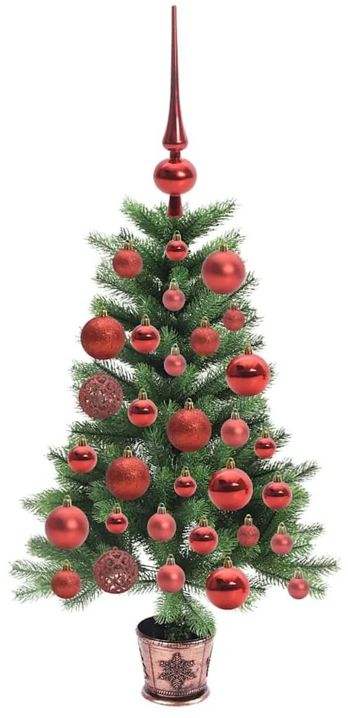 Karácsonyfa 150 LED-del állvánnyal Zöld 90 cm PE