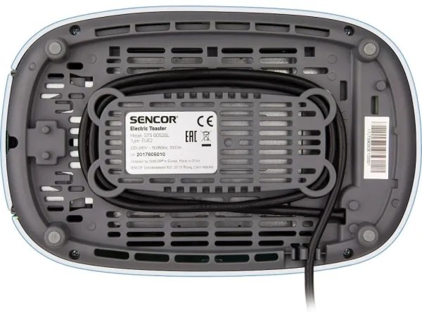 Sencor - 2 szeletes pirító melegítőráccsal 1000W/230V kék