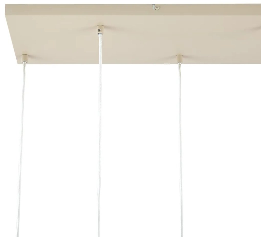 Art Deco függőlámpa bézs színben, fehér üveggel, 8-as - Sandra