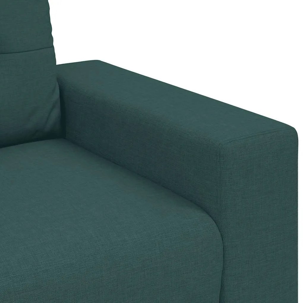 sötétzöld szövet loveseat kanapé 120 cm