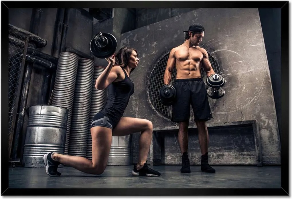 Poszterek keretben 60x40 Illegális edzőterem Je Ba