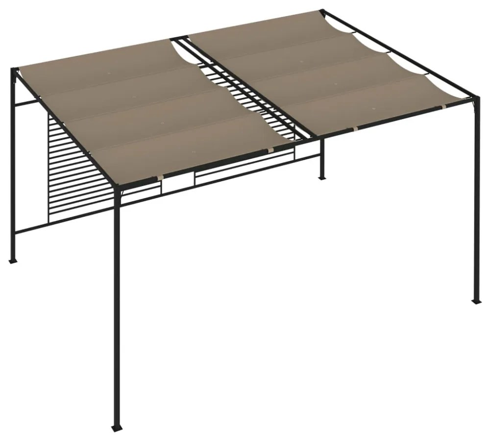 tópszínű pavilon behúzható tetővel 3 x 4 x 2,3 m 180 g/m²