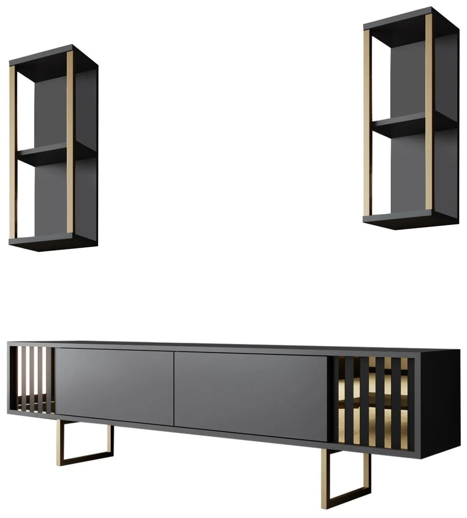 Nappali fal Golden (antracit + arany). 1072968