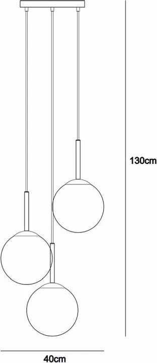 ITALUX PND-5578-3S-BRO-BK DEORE Többágú Függesztett Lámpa E27 IP20