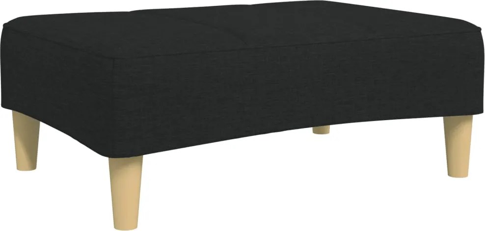 vidaXL fekete szövet lábzsámoly 77x55x31 cm