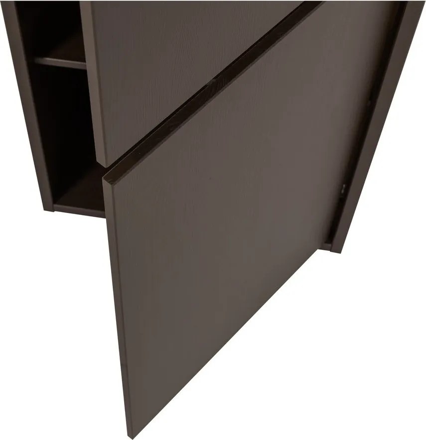 Sötétbarna borovi fenyő moduláris szekrény 55x215 cm Meggy – WOOOD