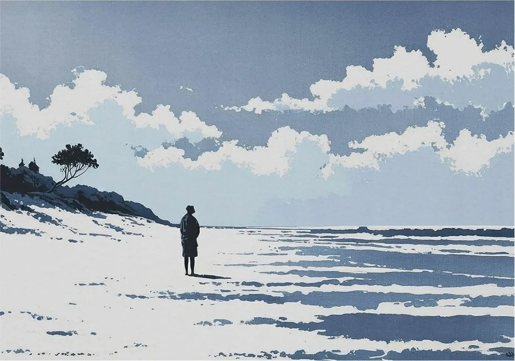 Flizelin tapéta Flizelin Fali Prémium Strand csend 312x219 Ragasztó