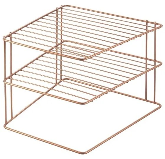 Rézszínű acél kiegészítő polc 25x25 cm Palio – Metaltex