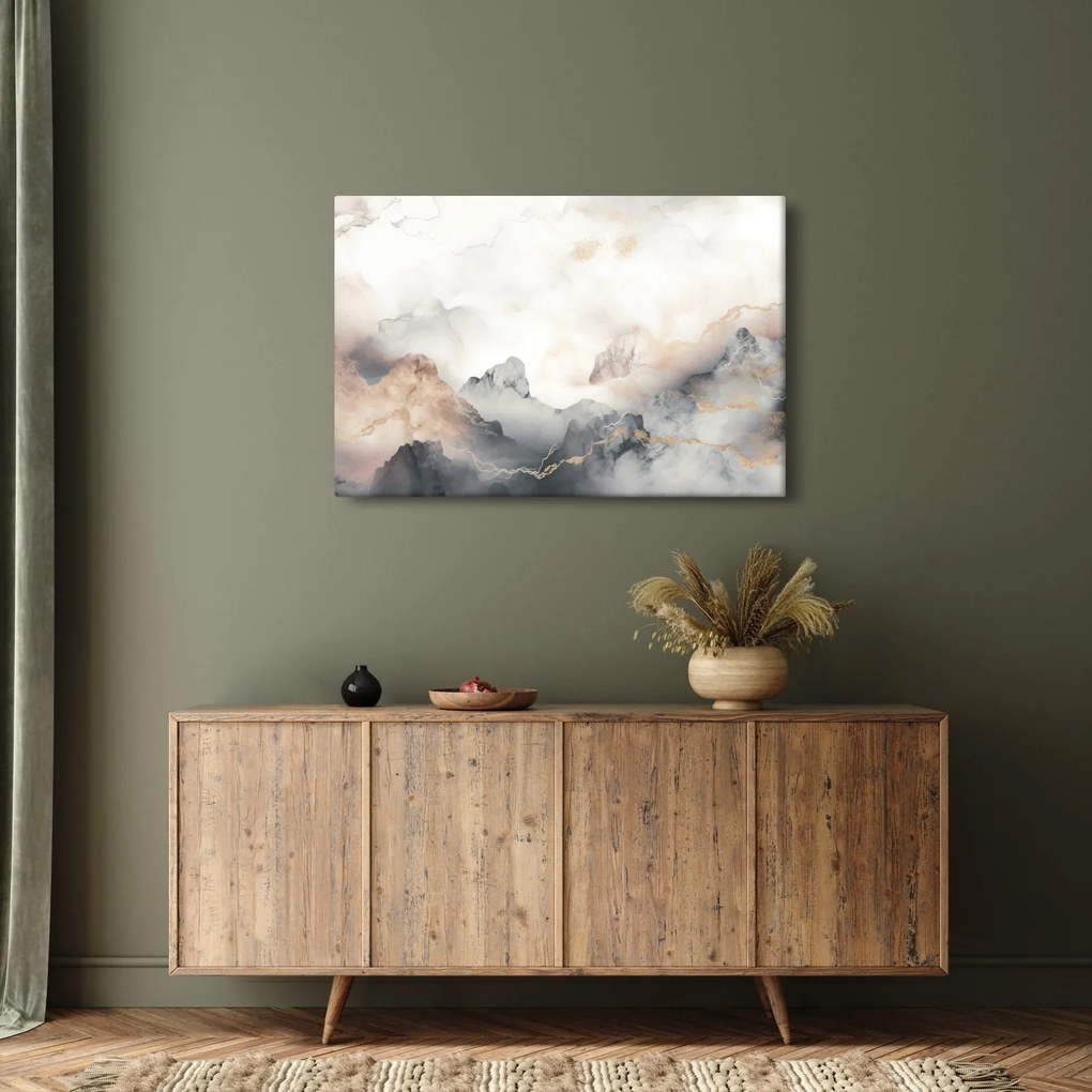 Kép - Hegyi absztrakció márvány textúrával (90x60 cm)