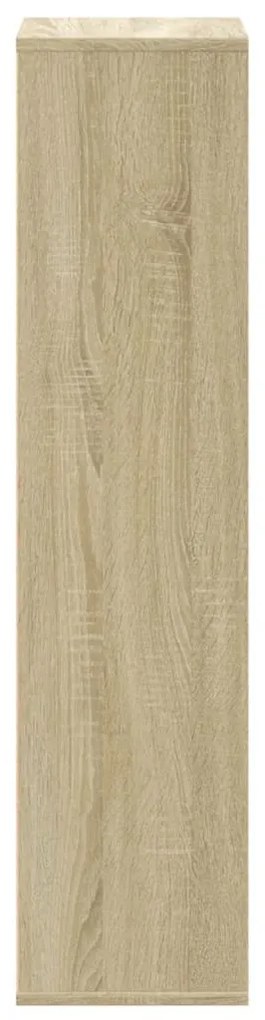 sonoma tölgy színű szerelt fa könyvszekrény 50x25x105 cm