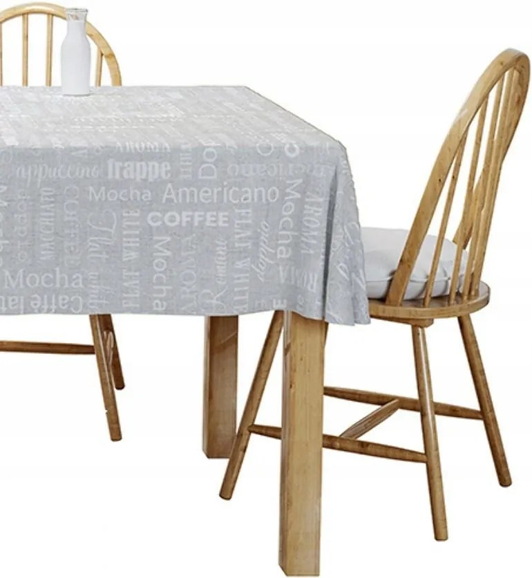 Abrosz asztalra 85x85 szürke coffee Panama