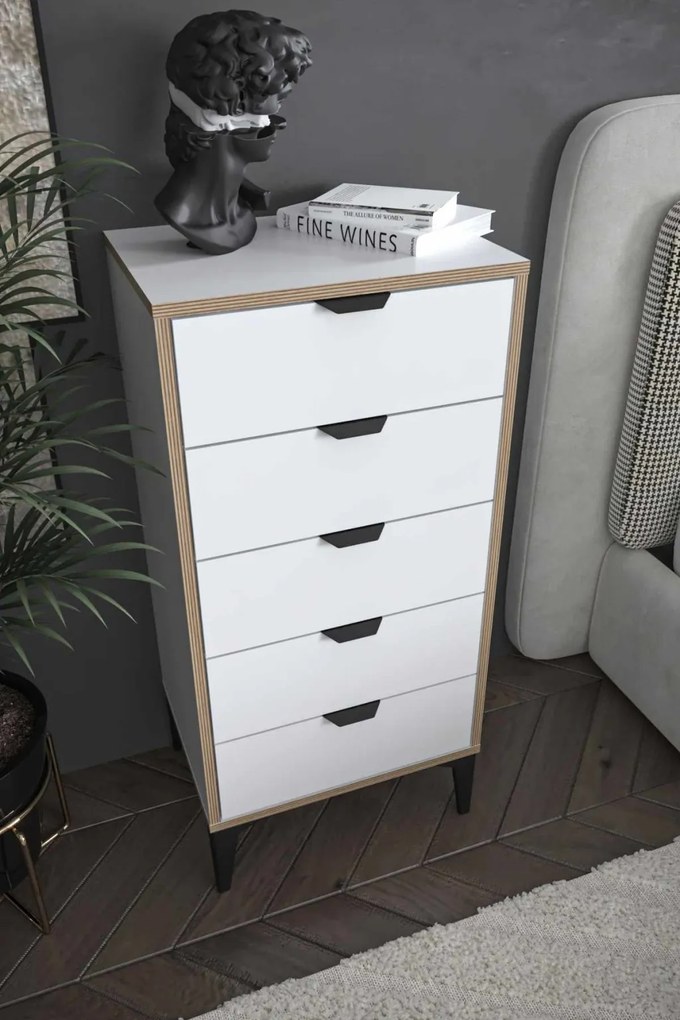 Arden komód, fehér, 50 cm