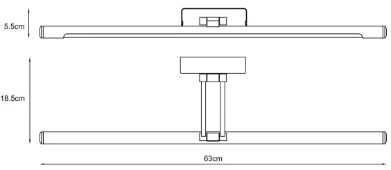 Lucide 48202/12/11 - LED Képmegvilágítás GAVIN LED/13W/230V IP21 fényes króm