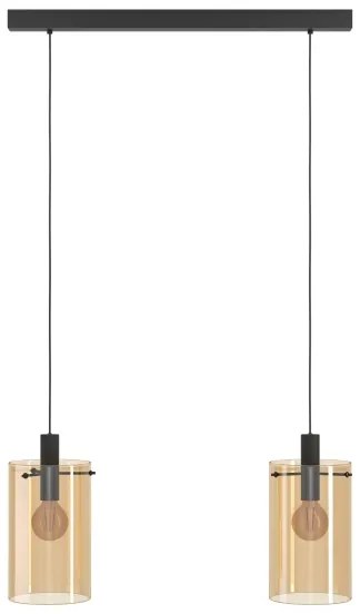 Eglo 39538 - Csillár zsinóron POLVERARA 2xE27/40W/230V