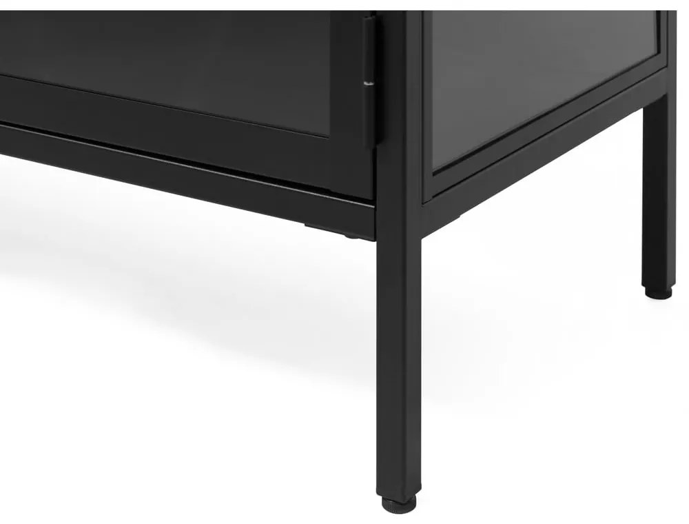 Fekete fém TV-állvány 132x52 cm Carmel – Unique Furniture