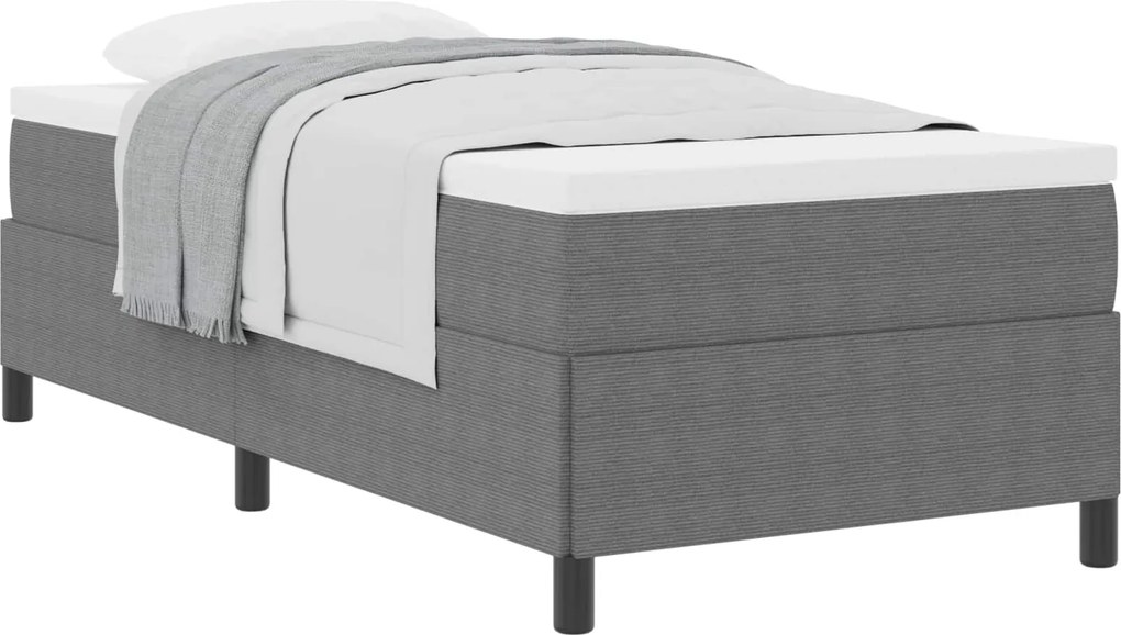 vidaXL Boxrugós ágy Világosszürke 80 x 200 cm Bársonyos szövet