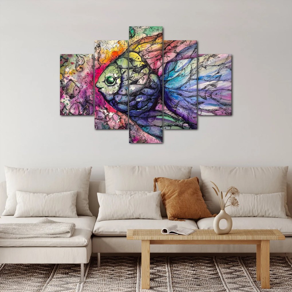 Kép - színes hal (150x105 cm)