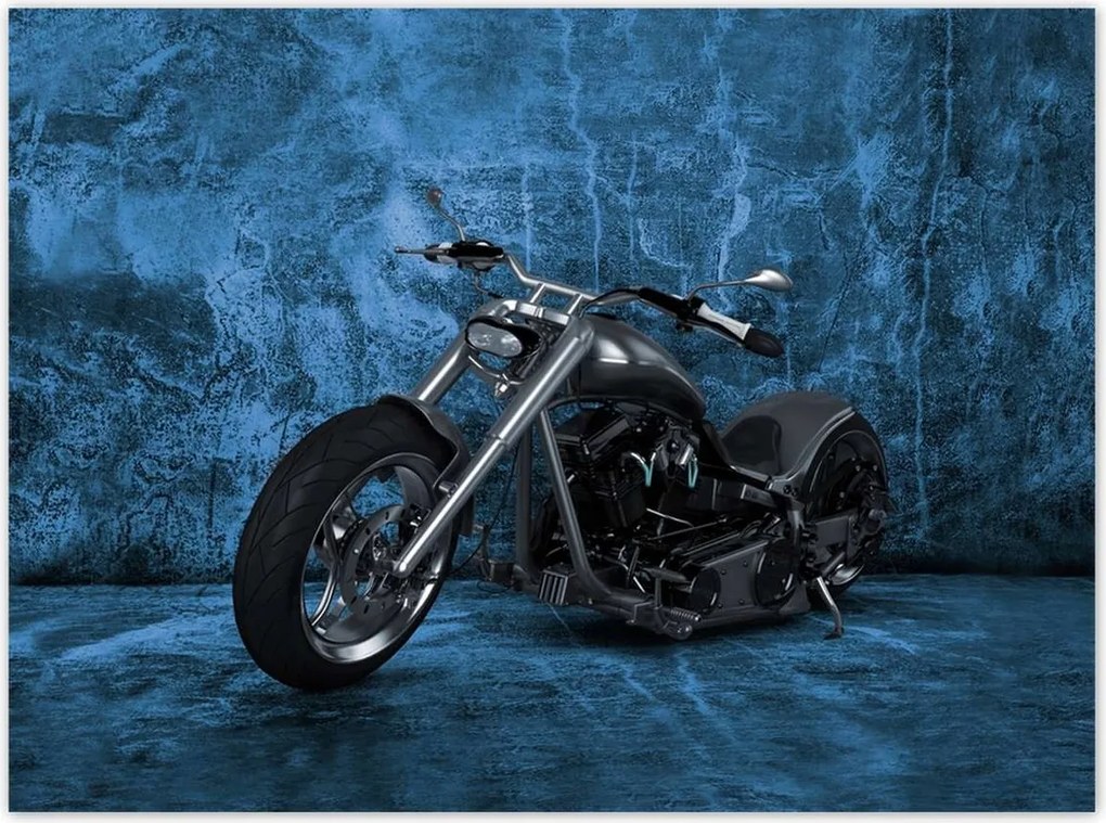 Poszterek 135x100 Kék fal Chopper