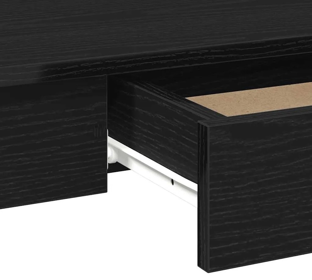 fekete szerelt fa íróasztal 100x45x75 cm