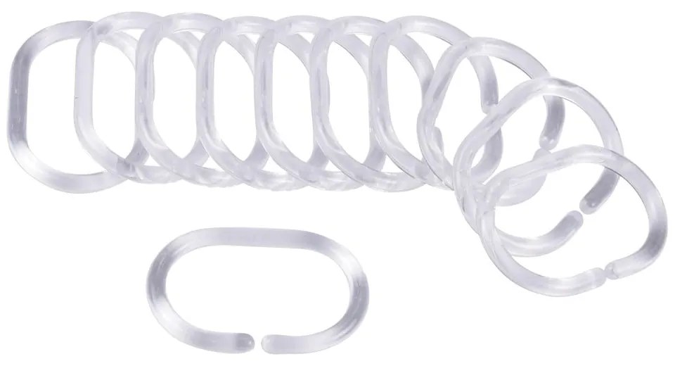 Zuhanyfüggöny akasztó szett 12 db-os 4 cm Vitamine – douceur d'intérieur