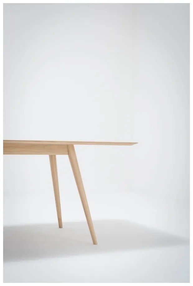 Stafa tömör tölgyfa étkezőasztal, 220 x 90 cm - Gazzda