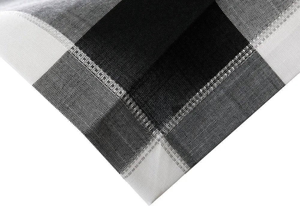 Abrosz Asztalra Szürke Fehér 40x140cm Kockás Futófelület