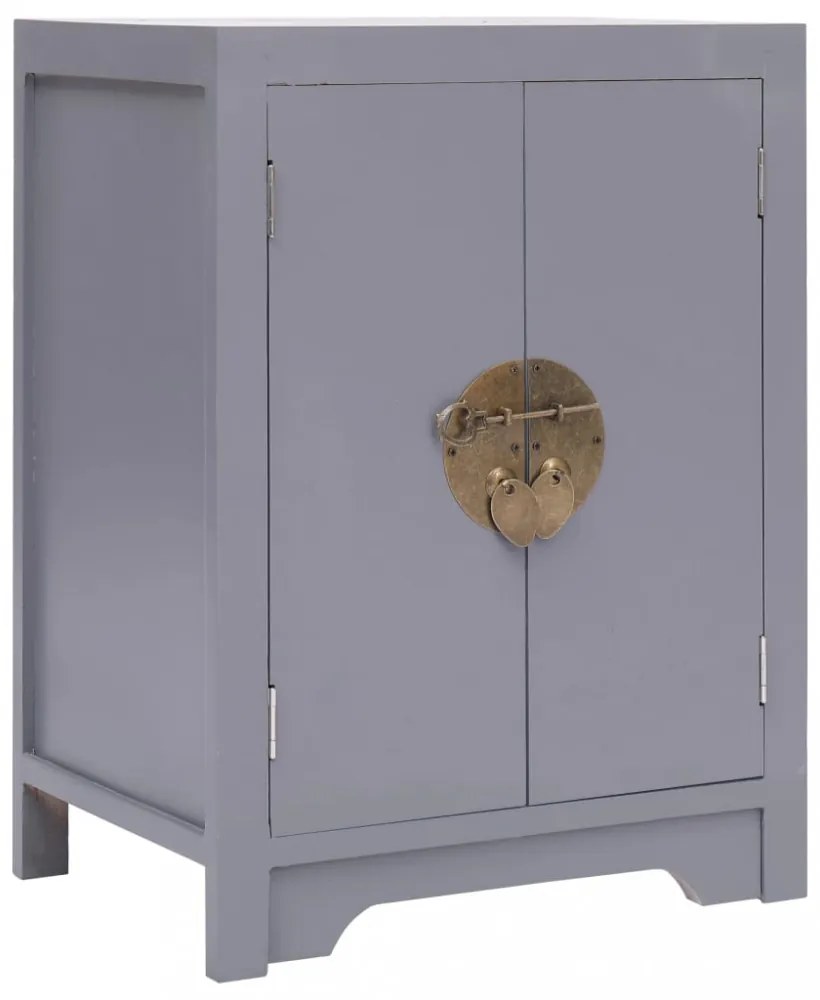 vidaXL szürke császárfa éjjeliszekrény 38 x 28 x 52 cm