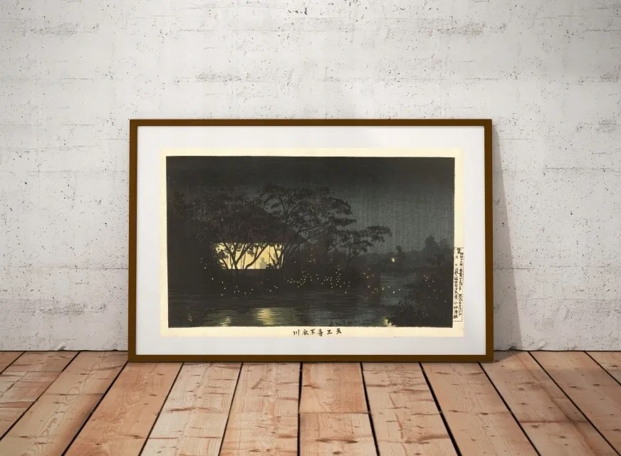 Japán Fa Kobayashi Kiyochika 1882 méret 50x30cm