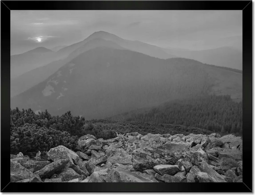 Poszterek keretben 40x30 Hegyi táj Tájkép