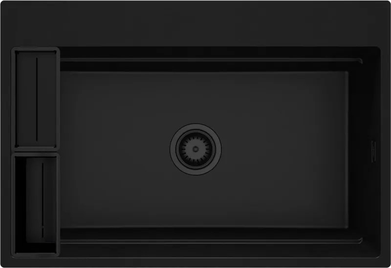 Magnetic pult alá ültethető gránit mosogató_nero