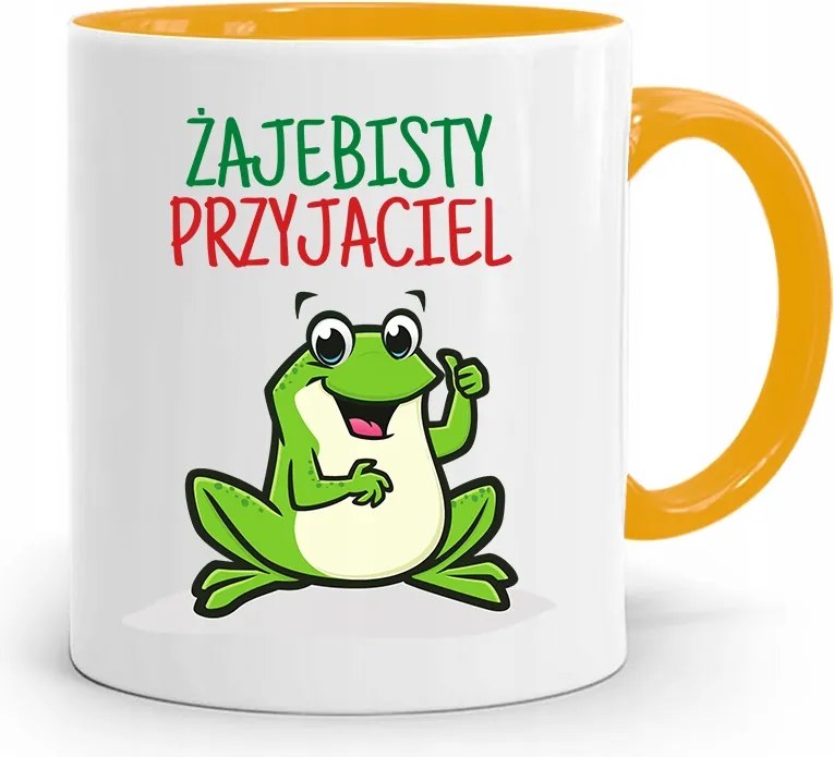 Sárga Bögre Barátnak Békás Barát fényképes nyomtatással