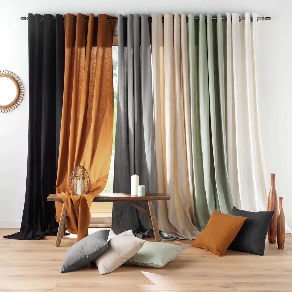 Barna függöny 135x260 cm Twily – douceur d'intérieur