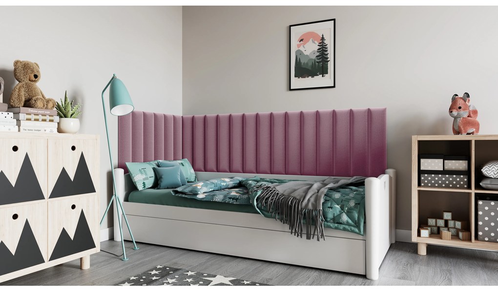 Kárpitozott panel 20 db. Quadra 210x90x60 cm (rózsaszín). Akció -17%. 1052009