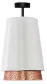 Duolla - Felületre szerelhető csillár BELL SHINY 1xE27/15W/230V átm. 25 cm fehér/réz