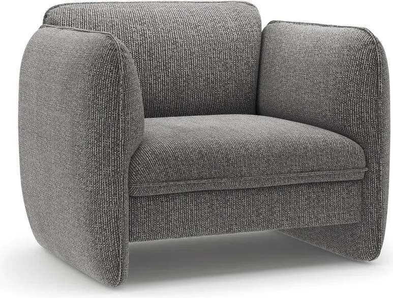 Sötétszürke zsenília fotel Georgia – Micadoni