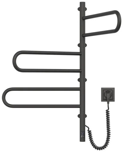 Elektromos forgatható törölközőszárító FOUETTE 185W/230V 81,8 cm IP44 fekete