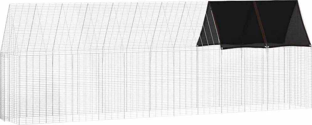 vidaXL Csirkeketrec 2 pcs Ezüst 600 x 100 x 210 cm Horganyzott acél