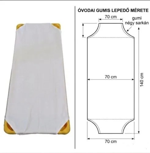Ovis sarokgumis lepedő 70x140 cm