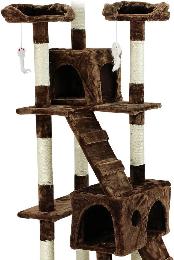 Kaparófa macskáknak Hawaj 170 cm sötétbarna