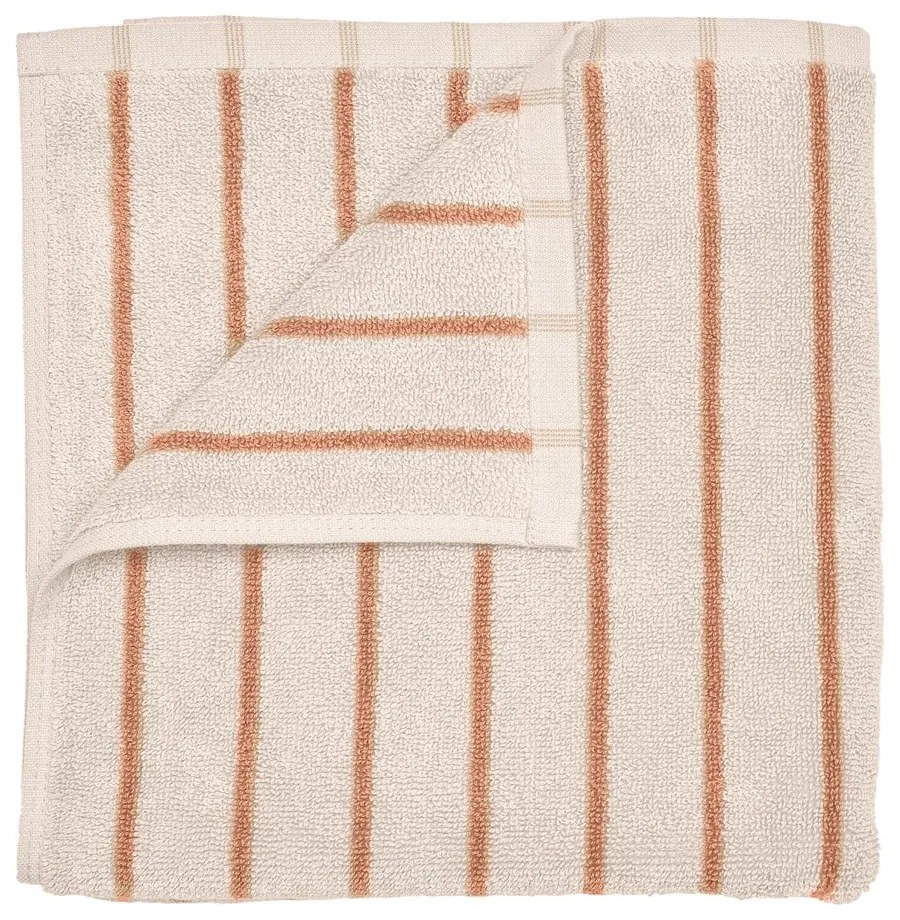 Narancssárga-bézs frottír bio pamut fürdőlepedő 70x140 cm Arto – Blomus