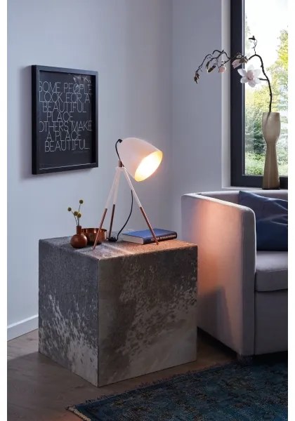 Eglo 49727 - Asztali lámpa CHESTER 1xE27/60W/230V fehér/réz