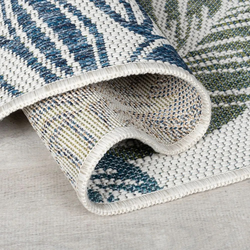 Zöld-kék kültéri-beltéri szőnyeg 200x290 cm Bella Leaf – Flair Rugs