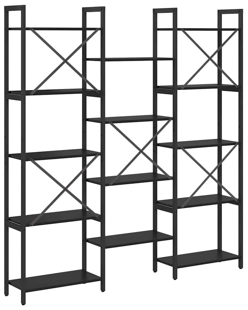 Könyvespolc Musta tammi 156 x 25 x 167.5 cm Faanyag