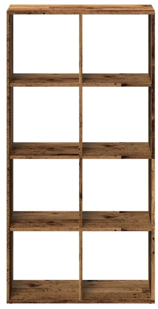 antik fa színű fa térelválasztó könyvespolc 69,5x29x137,5 cm