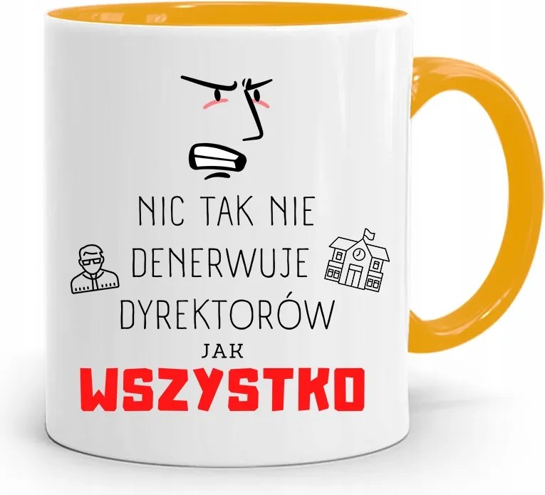 Az Igazgató Számára A Sárga Bögre Semmi Sem Idegesít Annyira A fényképes nyomtatással