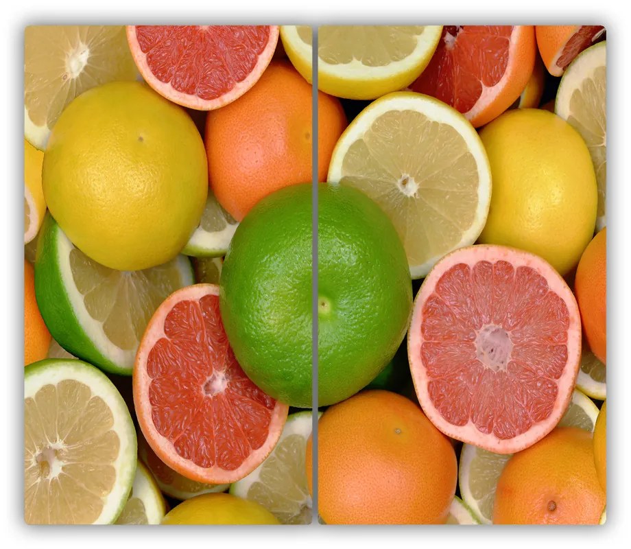 Üveg vágódeszka Citrusfélék 60x52 cm