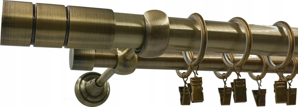 Függönykarnis Dupla 25+19mm Arany Antik 200 Henger