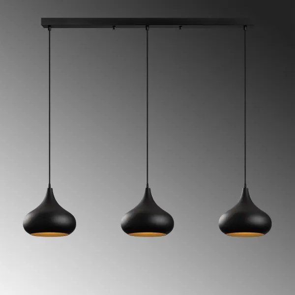 Zsinóros csillár MUBA 3xE27/40W/230V fekete