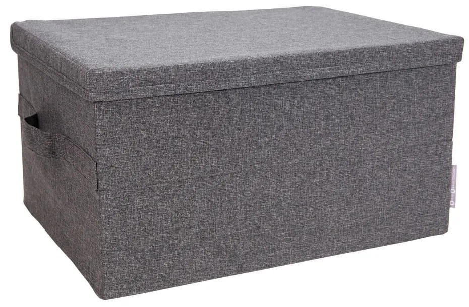 Szürke fedeles textil tárolódoboz 34x45x25 cm Soft Storage – Bigso Box of Sweden