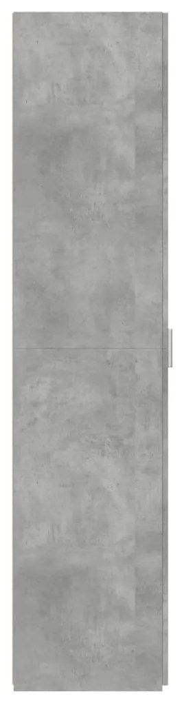 betonszürke szerelt fa magasszekrény 45 x 42,5 x 185 cm